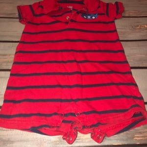 Race Car Knit Romper EUC